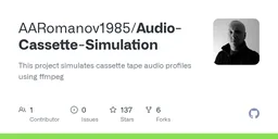 Simulate cassette tape audio profiles using FFmpeg