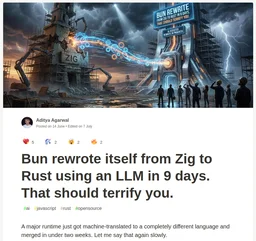 How is the Bun rewrite in Rust going?